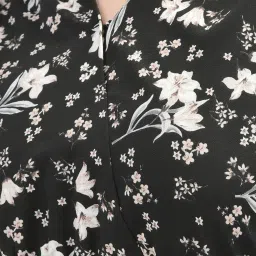 Crimsoune Club Black & White Floral Print Midi Dress image 5