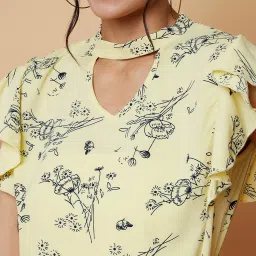 chimpaaanzee Chimpanzee Yellow Floral Print Top image 5