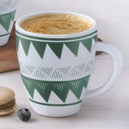 Larah by Borosil White Ceramic Tea & Coffee Mug 400ml image 2