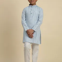 Pro-Ethic STYLE DEVELOPER Boys Paisley Printed Regular Pure Cotton Kurta with Pyjamas-picture-14