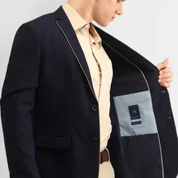 Arrow Navy Slim Fit Blazer image 5