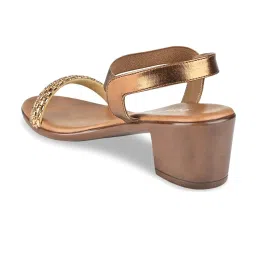 Rocia by Regal Women's Antique gold Ankle Strap Sandals image 5