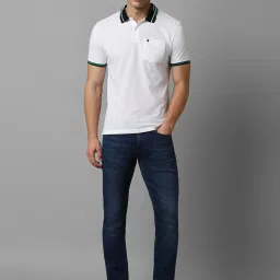 Louis Philippe Sport White Slim Fit Polo T-Shirt image 5