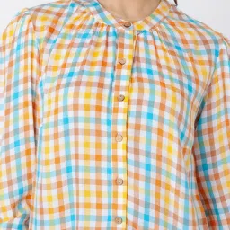 Zink London Multicolor Cotton Checks Shirt image 5