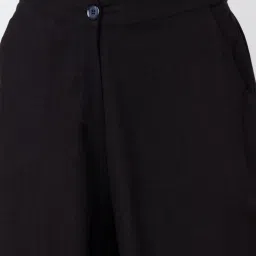 Zink London Black Regular Fit High Rise Trousers image 5