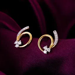 GIVA 14K Yellow Gold Gorgeous Cluster Diamond Earrings for Women-image-51