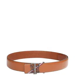 TOMMY HILFIGER Norwegian Tan Leather Waist Belt For Men image 2
