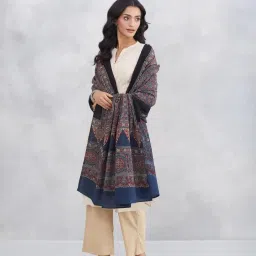 Fabindia Indigo Cotton Printed Dupatta image 2