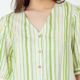Zink London Multicolor Cotton Striped Top image 5