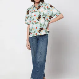 Vero Moda Green Printed Shirt image 5