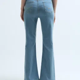 U.S. Polo Assn. Blue Flared Fit High Rise Jeans image 2