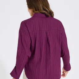 Styli Purple Regular Fit Shirt image 2