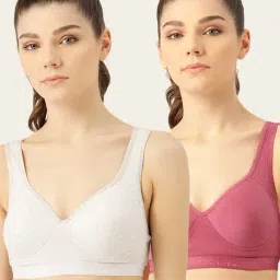 Lady Lyka Multicolor Non Wired Padded Sports Bra (Pack Of 2)-image-41