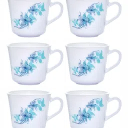 Cello White Opalware Tea & Coffee Mug - Set of 6 image 2