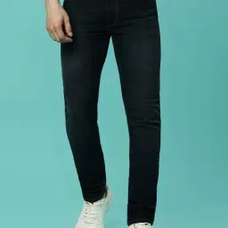 HJ HASASI Black Relaxed Fit Solid Stretchable Jeans-picture-46