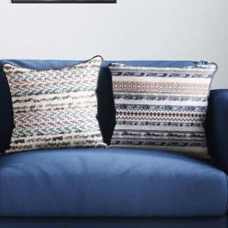 Bianca Beige Cotton Medium Handmade Cushion Cover - Set of 2-picture-5