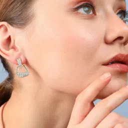 Sohi Gold Plated Designer Stone Casual Drop Earring For Women image 2