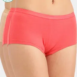 Inner Sense Pink & Skin Boy Shorts Panty Set - Pack of 3-picture-17