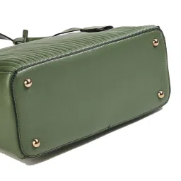 Ginger by Lifestyle Green Quilted Medium Shoulder bag image 5