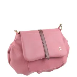Mochi Peach Synthetic Solid Sling Handbag image 5