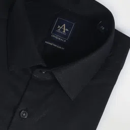 Arrow Black Cotton Slim Fit Shirt image 5
