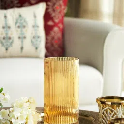 Pure Home and Living Brown Glass Textured Vases image 2