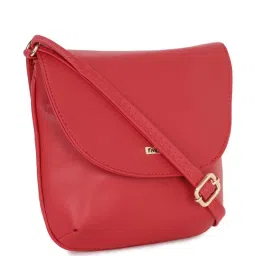 Fastrack Women¿s Casual Maroon Red Sling Bag With Curved Flap image 5
