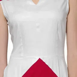 PATRORNA White & Dark Pink Color-Block Gown image 5