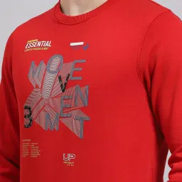 Monte Carlo Red Regular Fit Printed Sweatshirt image 5