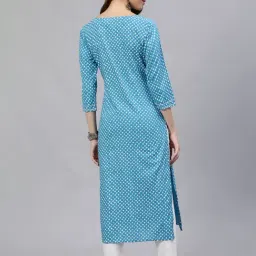 Jaipur Kurti Blue Printed Kurta image 2