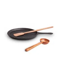 The Indus Valley Black & Brown Cast Iron 3 Piece Cookware Set image 2