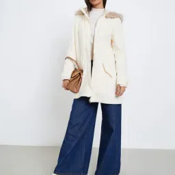 Styli Off White Polyester Regular Fit Jacket-picture-10