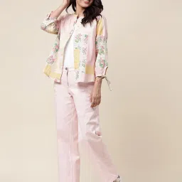 Fabindia Pink Cotton Mid Rise Pants image 5