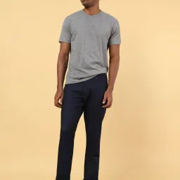 Wrangler Navy Cotton Straight Fit Jeans image 5
