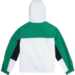 TOMMY HILFIGER Olympic Green & White Coloblock Relaxed Fit Jacket image 2