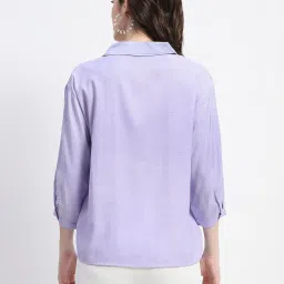 MADAME Lavender Textured Top image 2