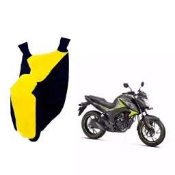 Auto Pearl Waterproof Two Wheeler Cover For Honda CB Hornet 160R (Yellow & Blue)-picture-29