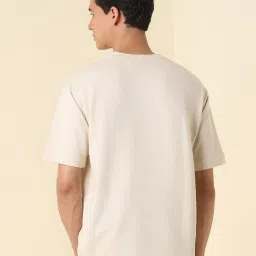 Allen Solly Beige Loose Fit Printed T-Shirt image 2