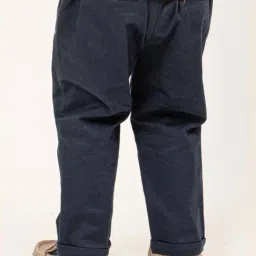 One Friday Kids Blue Printed Regular Fit Trousers image 2