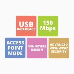 Zebronics 150 Mbps USB Adapter for Laptops (Black;Pink) image 2