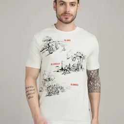 Royal Enfield White Solid Short Sleeves T-Shirt-picture-46