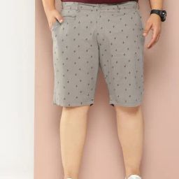 Thomas Scott Grey Regular Fit Printed Shorts-picture-17
