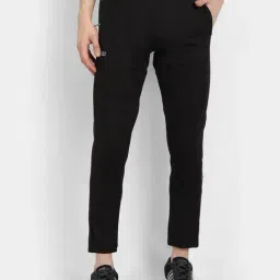 Dida Black Polyster Regular Fit Solid Trackpant-picture-30