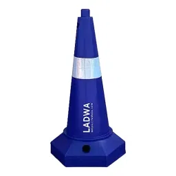 Ladwa 750 mm 5 Kg Heavy Base With Reflective tape Blue Road 1 Safety Cone Without Topple-picture-44