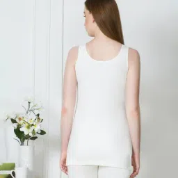 Van Heusen White Cotton Relaxed Fit Tank Top image 2
