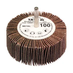 Yato 80x30x6 mm Grit 40 Flap Wheel With Shaft YT-83371 image 1