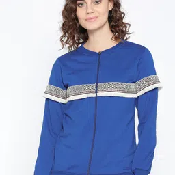 Belle Fille Women Blue Solid Sweatshirt-picture-10