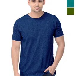 COLOR CAPITAL Unisex Pack Of 3 Solid Round Neck Cotton T-Shirts-picture-38