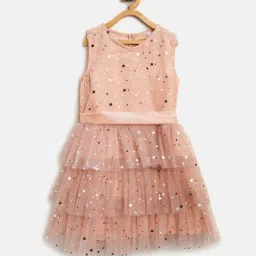Stylestone Kids Beige Embellished Dress-image-58