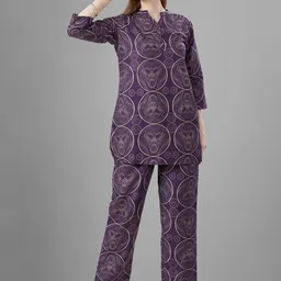 TITTLI Printed Mandarin Collar Neck Tunic With Trousers Co-Ords image 2